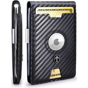Travando Mens AirTag Wallet RFID Blocking Slim Wallet Money Clip Card Holder